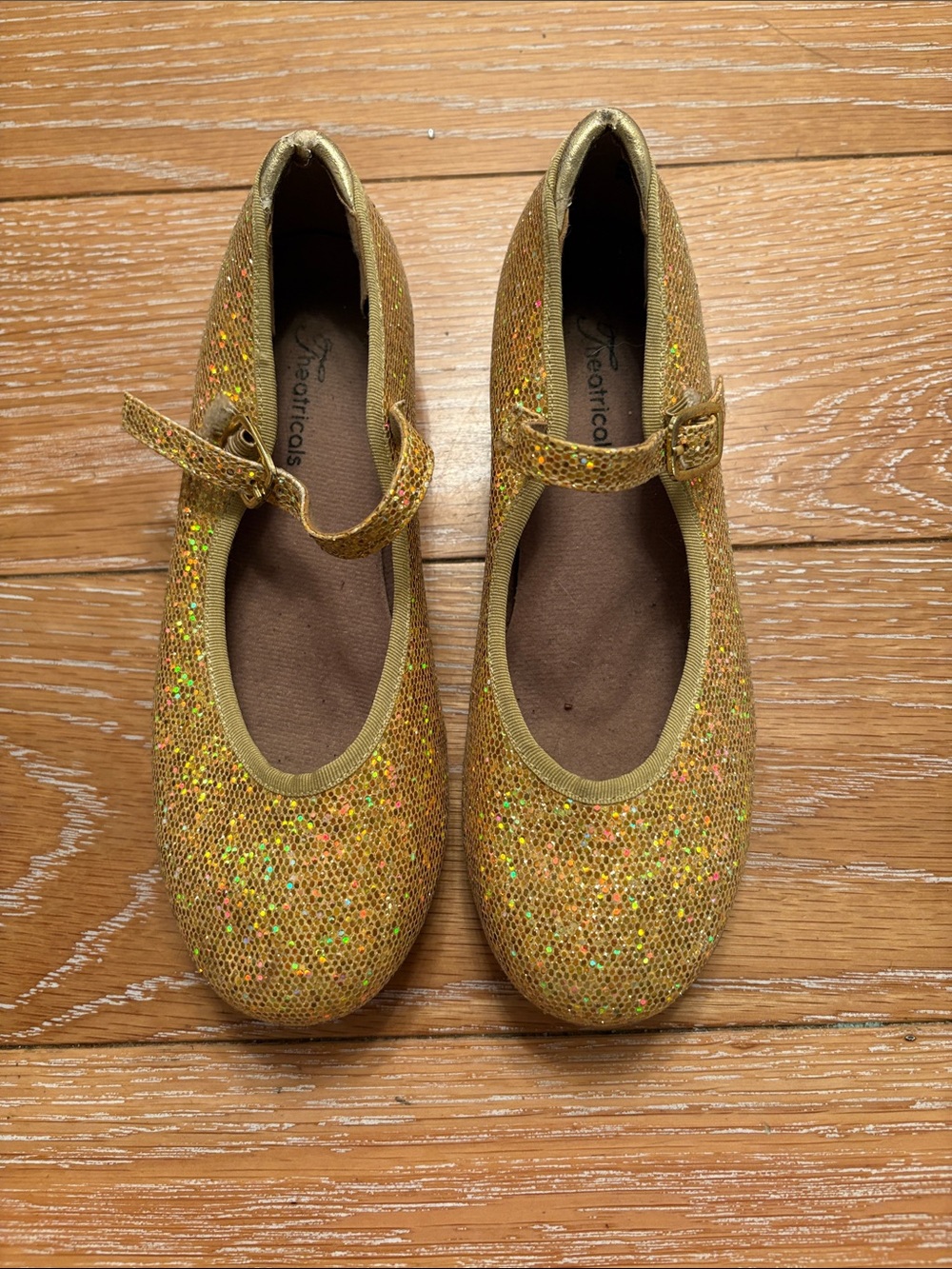 Theatricals Gold Glitter Tap Shoes